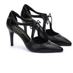 Black Leather Women's Heels